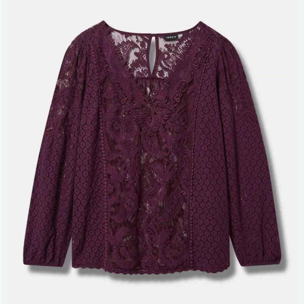Torrid Elegant Purple Lace Top